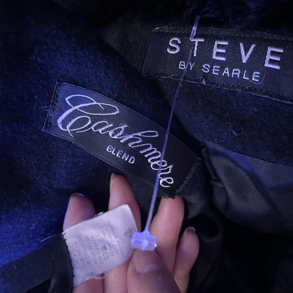 Steve by Searly Vintage Wool Beaver Fur Buttons Mock Flare winter rave Formal - Picture 8 of 10